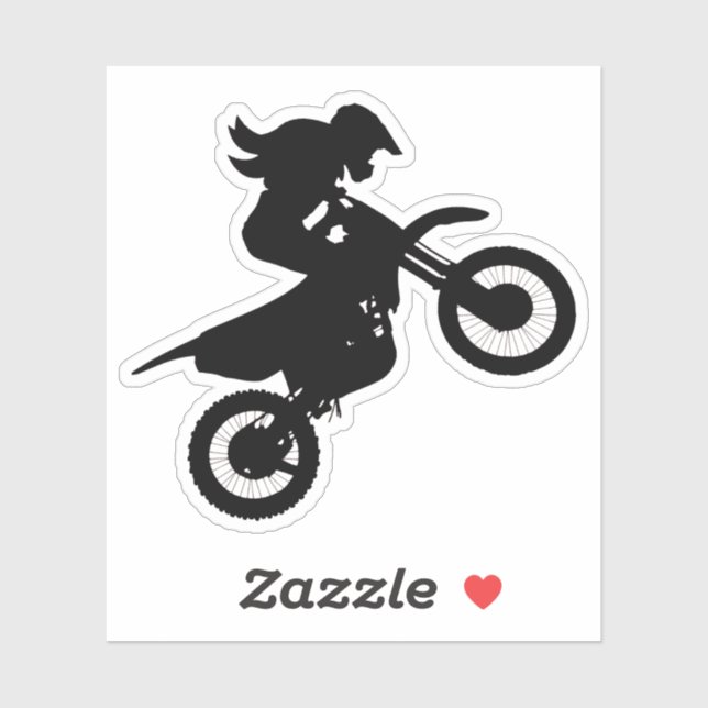 Girl Dirt Bike Aufkleber (Blatt)