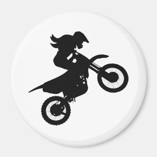 Girl Dirt Bike Magnet