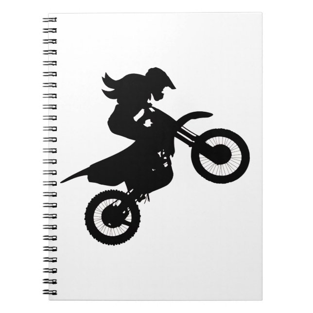 Girl Dirt Bike Notizblock (Vorderseite)