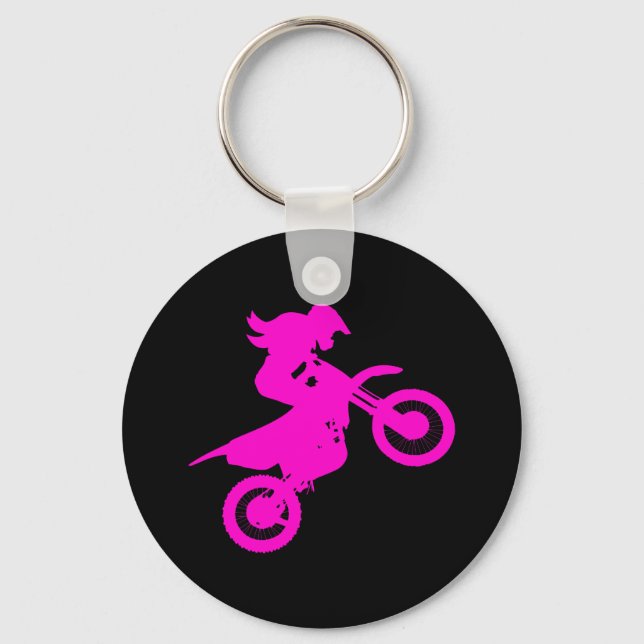 Girl Dirt Bike Schlüsselanhänger (Vorderseite)