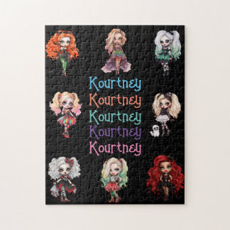 Girl Doll Spooky Halloween Thema mit Namen