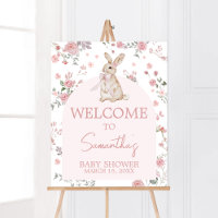 Girl ein paar Bunny Baby Dusche Willkommen