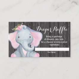 Girl Elephant Babydusche Windelwaschkarte Begleitkarte