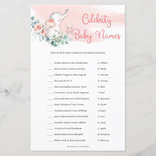Girl Elephant Eucalyptus Celebrity Baby Names Spie