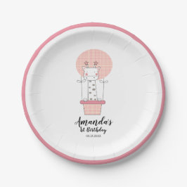 Girl Erstgeburt Giraffe Pappteller