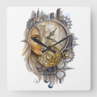 Girl Face Cogwheel Chain Iron Ball Hall Decor