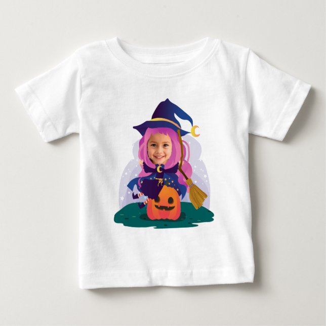 Girl Face Personalized  Baby T-shirt (Vorderseite)