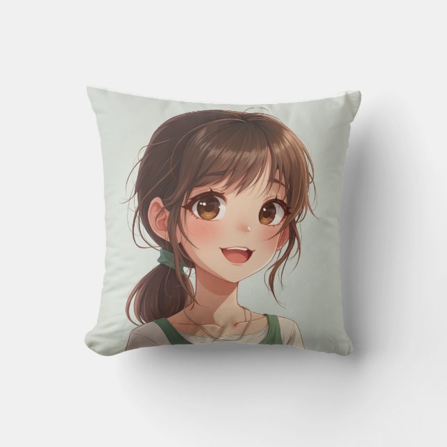 Girl face Pillow Kissen (Vorderseite)