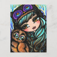 Girl Fairy Fantasy Postcard von Hannah Lynn