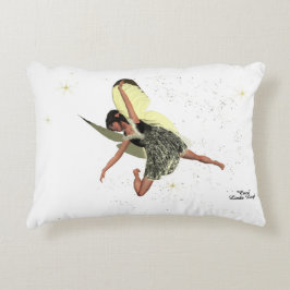 Girl Fairy mit gelbem Flügelkopfkissen Dekokissen