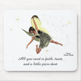 Girl Fairy mit gelben Flügelmousepad Mousepad