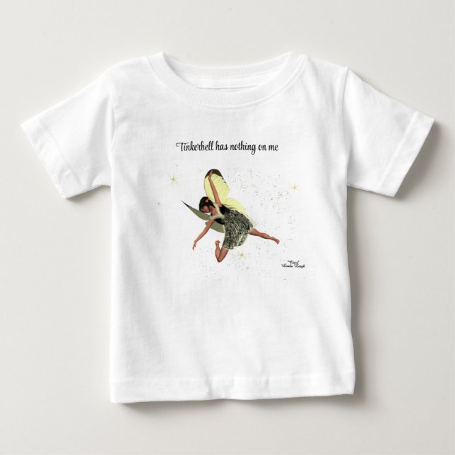 Girl Fairy mit gelben Flügeln Baby Girl T - Shirt (Vorderseite)