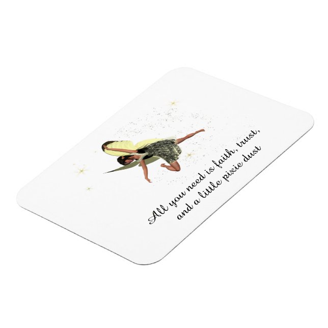 Girl Fairy mit gelben Flügeln, flexibler Magnet (Linke Seite)