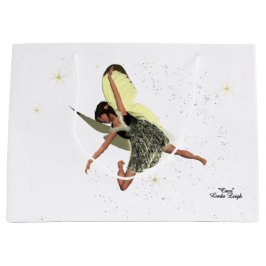 Girl Fairy mit gelben Flügeln Geschenktasche Große Geschenktüte