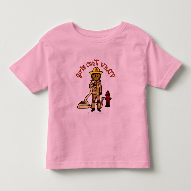 Girl Firefighter Kleinkind T-shirt (Vorderseite)