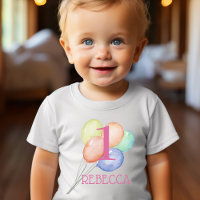 Girl First Birthday Balloons und Name