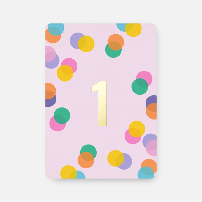 Girl First Birthday Confetti Pink Gold Folieneinladung (Von Creator hochgeladen)