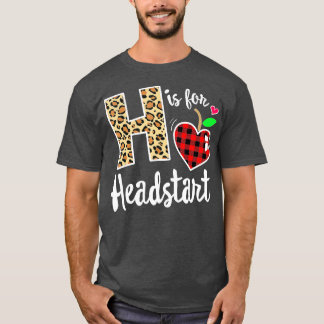 Girl First Day Headstart Leopard Kariert Back Scho T-Shirt