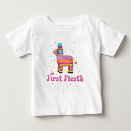 Girl First Fiesta Birthday Baby T-shirt