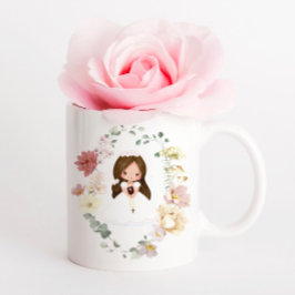 Girl First Holy Communion Ceramic Coffee Mug Kaffeetasse