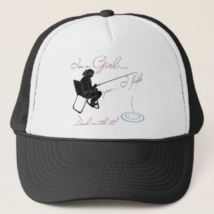 Girl Fishing Deal with it Fishing Gear Truckerkappe
