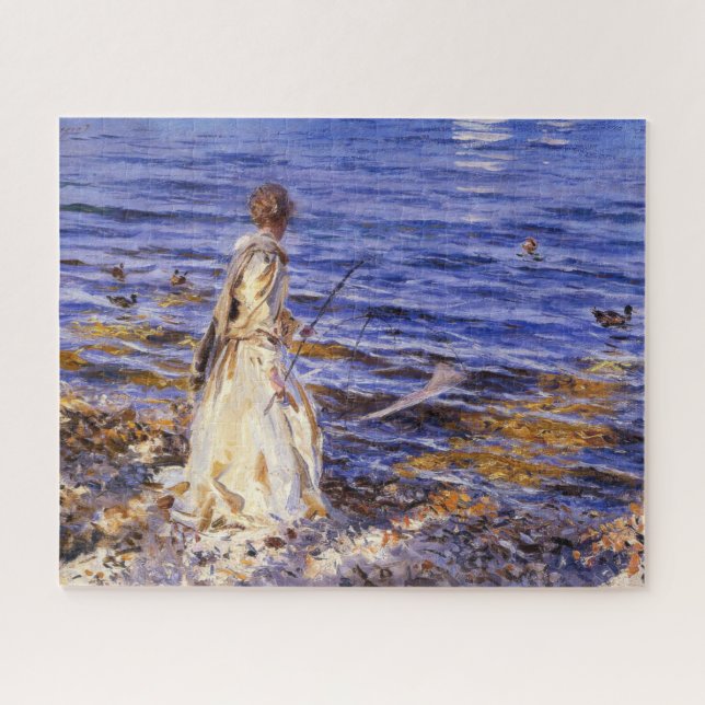Girl Fishing (von John Singer Sargent) (Horizontal)