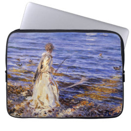 Girl Fishing (von John Singer Sargent) Laptopschutzhülle