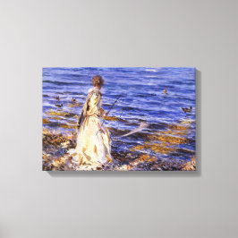Girl Fishing (von John Singer Sargent) Leinwanddruck