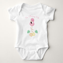 Girl Flocking Niedlich Funny Tropical Flamingo Pin Baby Strampler