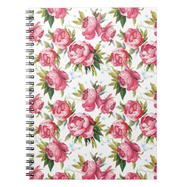 Girl Floral Notebook Notizblock (Vorderseite)