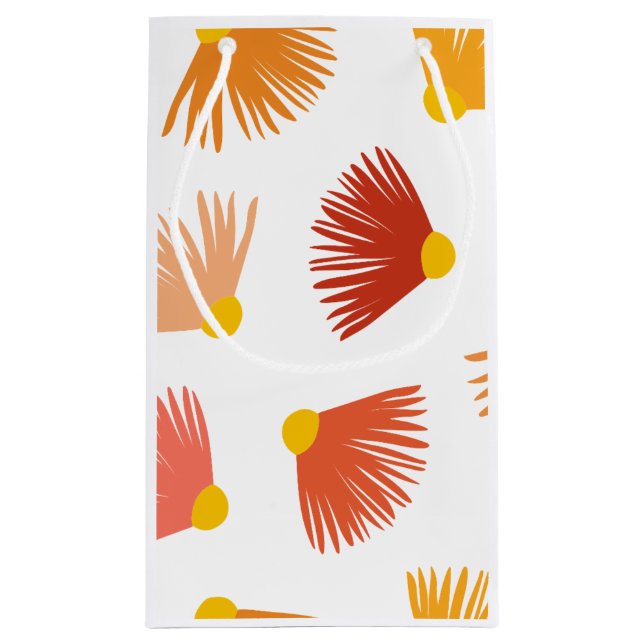 Girl Floral Pattern Geschenktasche Kleine Geschenktüte (Rückseite)