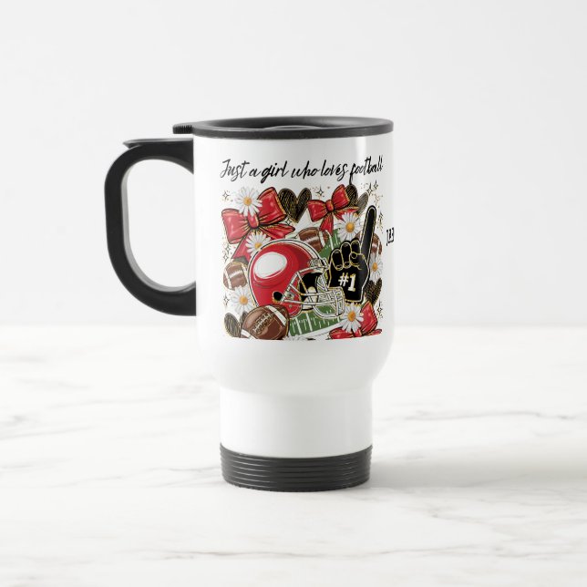 girl football travel mug reisebecher (Links)