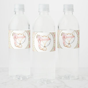 Girl Fox Baby Dusche Wasserflasche Etikett