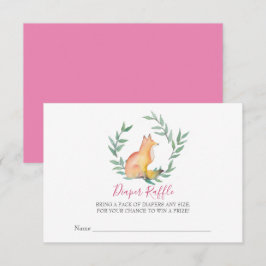 Girl Fox Babydusche Windelwanne Einladung