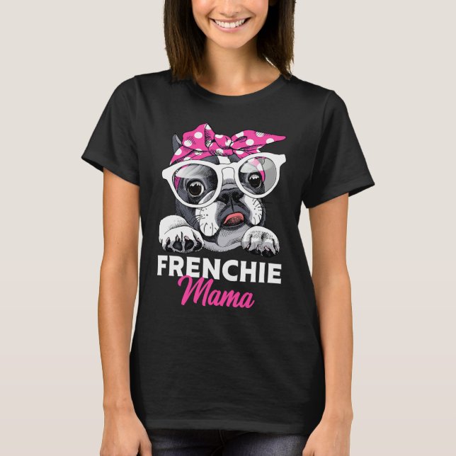 Girl Frenchie Idee T-Shirt (Vorderseite)