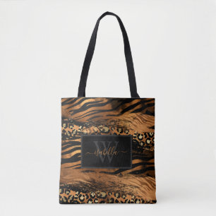 Girl Fun Modernes Copper Glitzer Script Monogram Tasche