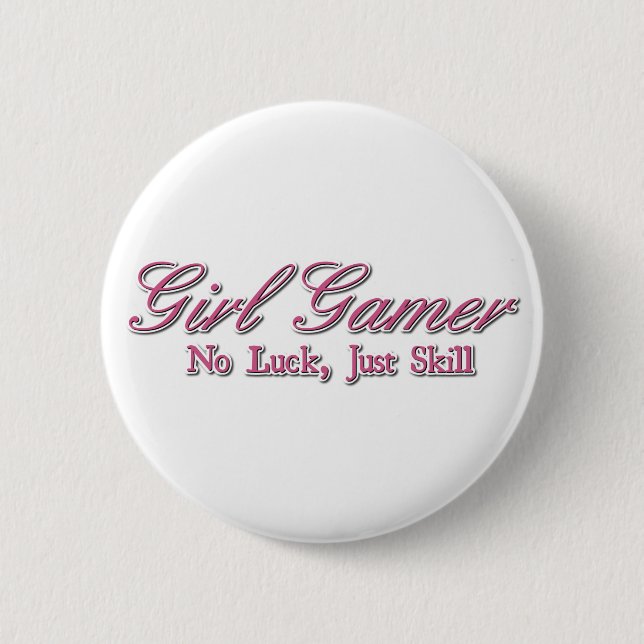 Girl Gamer Button (Vorderseite)
