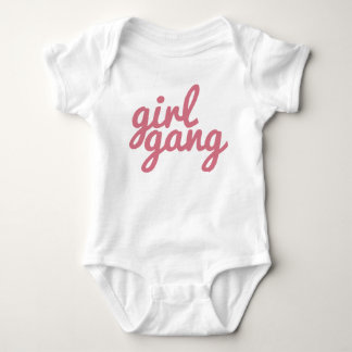 Girl Gang Pink Print Baby Strampler