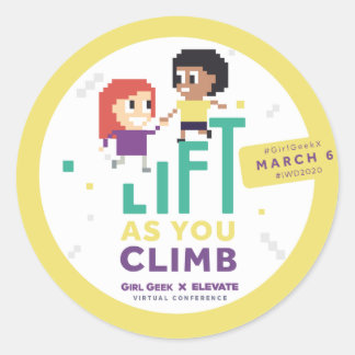Girl Geek X Elevate + #IWD2020 Party Stickers (sm)
