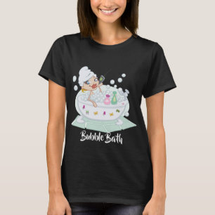 Girl genießt Blase Bath Black T-Shirt