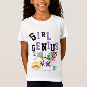 GIRL GENIUS Tshirt Science NOM mathématique sur le