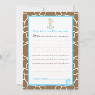 Girl Giraffe Advice List für Junge Mütter Kinderdu Einladung
