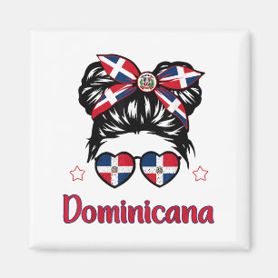 Girl-Girl Dominikanische Republik Shirt Flag Hispa Magnet