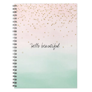 Girl Glam Blush Pink Minze Gold Sparkone Notizblock