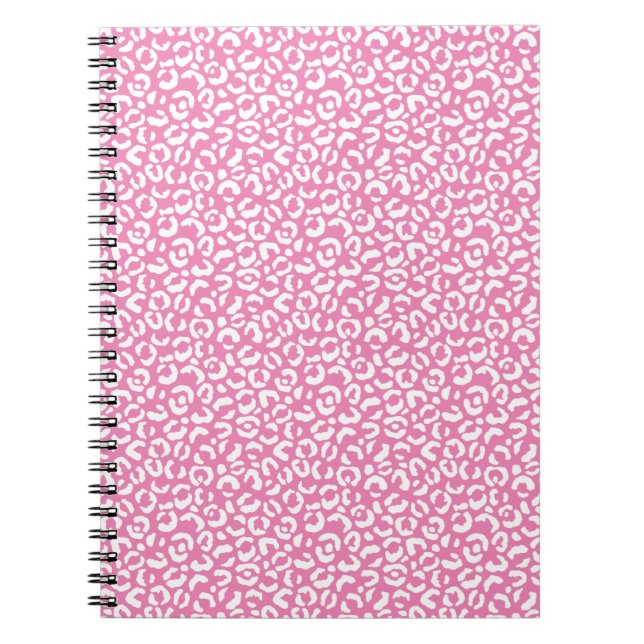 Girl Glam Weißrosa Leoparden Notizblock (Vorderseite)