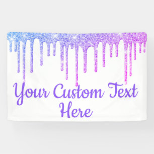Girl Glitzer Birthday Party Foto Stand Fun Prop Banner