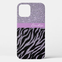 Girl Glitzer Zebra Animal Print Muster kundenspezi