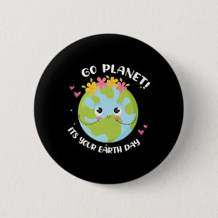 Girl Go Planet Ihr Shirt für Niedliche Kinder Button