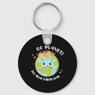 Girl Go Planet Ihr Shirt für Niedliche Kinder Schlüsselanhänger