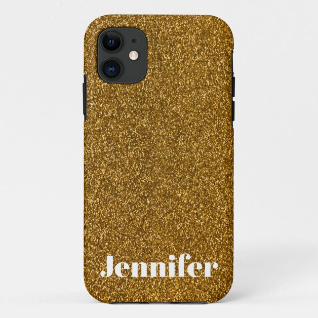 Girl Gold Glitzer Custom Case-Mate iPhone Hülle (Rückseite)